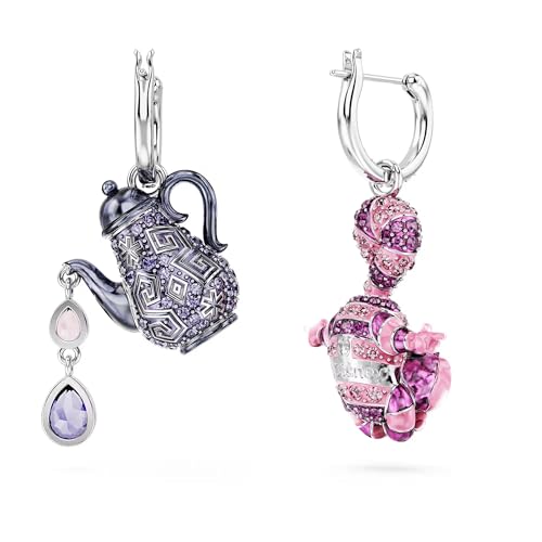 Boucles d'oreilles Swarovski : le Chat et la Théière d'Alice