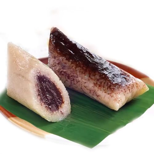 Red Bean Paste Zongzi, Sweet Zongzi, Zhejiang Specialty, Traditional Chinese Dragon Boat Festival Food Gift 500g/17.6oz 豆沙粽子 甜粽子 新鲜真空包装 中国传统端午节食品礼品 (500g/17.6oz)