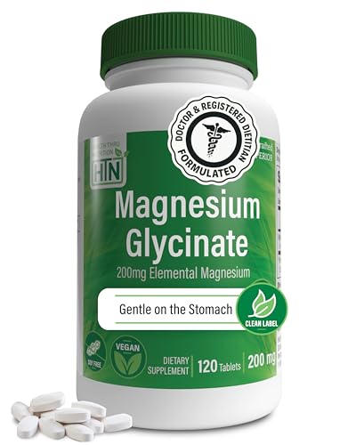 Magnesium Glycinate - Muscle, Nerves, Relaxation & Sleep Supplement | 200mg Elemental Magnesium...
