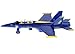 Playmaker Toys 🛦 United States Navy Blue Angels F/A-18 Super Hornet Fighter Jet 6 Inch Die Cast Metal Model Toy with Pullback Action