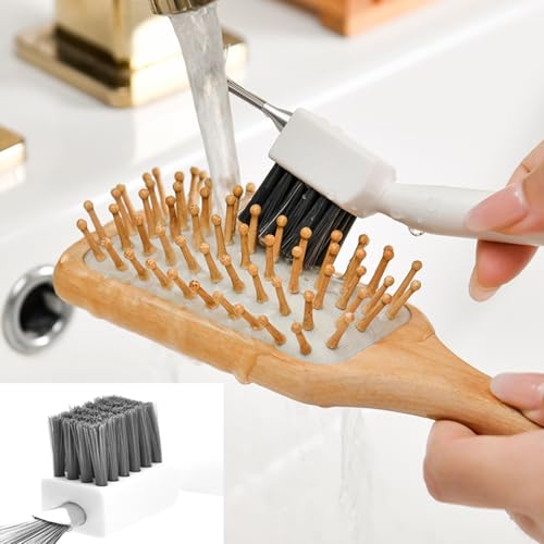 Herramienta de limpieza para cepillo de cabello 2 en 1 miniatura 3