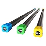 Signature Fitness Total Body Workout - Barra de entrenamiento con peso, barra de ejercicio con peso, juego de 3: 10, 15, 20 libras