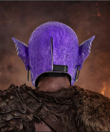 Purple Halloween Costume Mask 3D Ugly Funny Full Face Dress-Up Headpiece - image 4