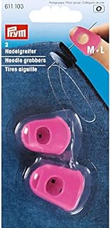 Prym PRYM_611103-1 Pink Silicone Needle Grabbers M + L (2pc), 14 x 7 x 2 cm