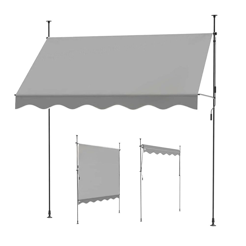 Auvent de jardin protection UV et imperméable abri extérieur terrasse large de 400 cm