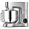 COOKLEE Stand Mixer, 9.5 Qt. 660W 10-Speed Electric Kitchen Mixer with Dishwasher-Safe Dough Hooks, Flat Beaters, Wire Whip & Pouring Shield Attachments for Most Home Cooks, SM-1551, Silver