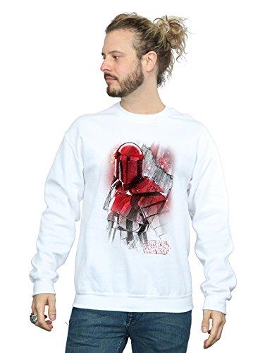 Star Wars Men's The Last Jedi Praetorian Guard Brushed Sweatshirt Medium White