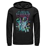 Men's Star Wars Neon Collage Pull Over Hoodie - Black - Small