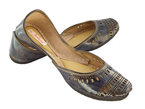 Image of Fulkari Prime Pure Leather Casual Women's Soft Leather Bite and Pinch Free Ladies Jutti Ethnic Mojari