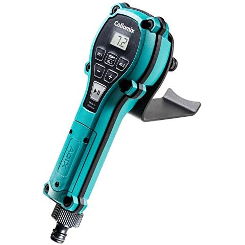 COLLOMIX Water Dosing Device - AQiX Precision Water Meter for Material Mixing with Automatic Flow Stop & 3/4" Quick Hose Connector - AQiX Cover