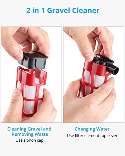 NICREW Automatic Gravel Cleaner, Electric Aquarium Vacuum Cleaner, 2 in 1 Sludge Extractor for Medium and Large Tanks - Image 6