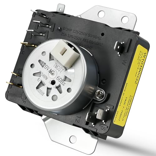 W10186032 Dryer Timer Compatible with Kenmore Dryer, Replaces Part WPW10186032, WPW10186032VP, 2116926, PS3500198, EAP3500198, PD00026836, 162-412-1