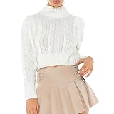 ❄️【Geeigneter Anlass】:Dieser Langarm-Strickpullover ist bekleidung zeigt Ihren Charme und Stil. Perfekt für lässige, Zuhause, Strand, Urlaub, Tourismus, Abendessen, Büro, Arbeit, Sport, Party, Dating, Festival, Alltag. Damen Häkelpullover, sehr modisch mit Sportschuhen, Stiefeln, Lederschuhen, Turnschuhen, High Heels, Jeans, Halskette, Handtaschen, One-Shoulder-Taschen und so weiter.