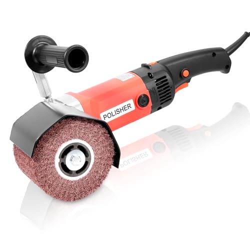 HYCHIKA 1400W Levigatrice Spazzolatrice per Legno, Ferro, Metallo, Acciaio Inossidabile, Ø120mm Levigatrice a Rullo, 8 Velocidades Variables, 600-3600RPM, Adatto per il Rinnovamento Delle Superfici