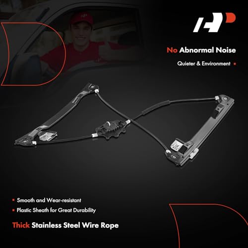 Image of A-Premium Power Window Regulator Front Passenger Side, Without Motor