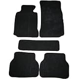 Floor Mats Compatible with BMW E39 5-Series 4Dr, 1997-2003 Factory Fitment Car Floor Mats Front & Rear Nylon by IKON MOTORSPORTS, 1998 1999 2000 2001 2002