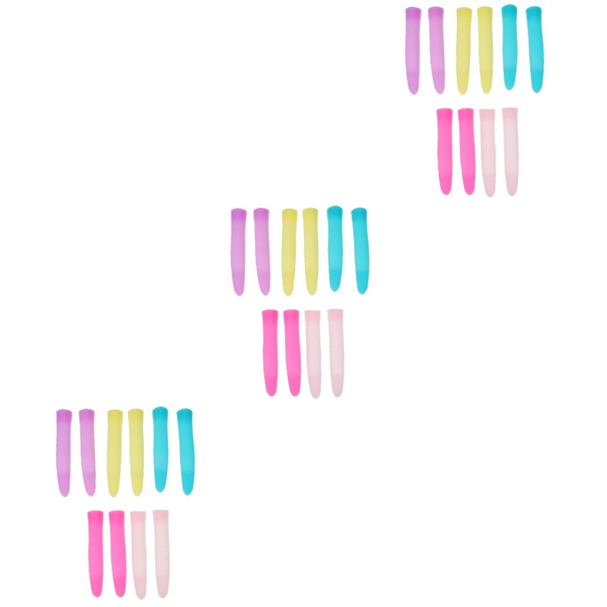 Healeved 3 Set Di Tronchesi Per Unghie in Silicone Manico Per Forbici Per Cuticole Manico Per Forbici Per Donne Tagliaunghie Set Per Manicure Per Uso Domestico 5 Paia * 3
