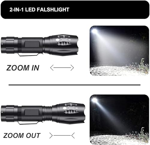 MOWETOO LED UV Taschenlampe, UV Lampe 2 in 1, 395nm Schwarzlichtlampe, Schwarzlicht Taschenlampe mit 4 Lichtmodi, 40W, Detektor für Unechte Banknoten, Urin von Haustiere, 2 Stück