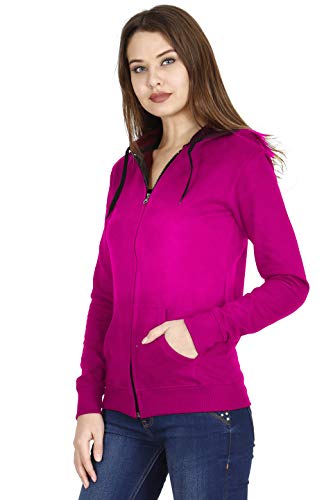 Image of Ideation Women's Cotton Full Zipper Sweatshirt Hoodies with Kangaroo Pocket
