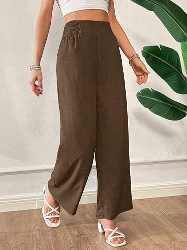 Image of Vogaan Trousers for Women | Women's Loose Fit Trousers | Women's High-Waisted Wide Leg Pant | Women Trousers Pants | Korean Trousers for Holiday