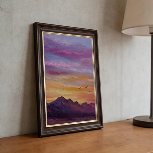 Impression sur toile de montagne violette : idee cadeau originale decoration