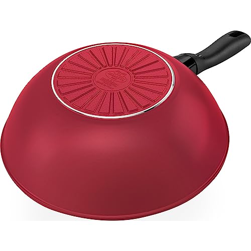 Wok Ballarini Caprera 28 cm aluminio rojo miniatura 2