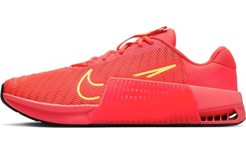 Nike Metcon 9 Men's Workout Shoes (DZ2617-601, Bright Crimson/Black/Volt) Size 9.5