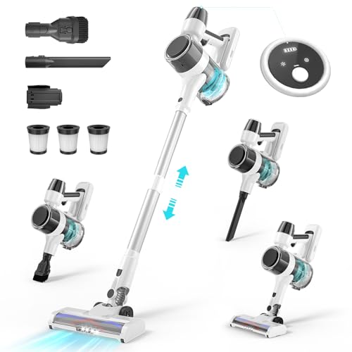 Opiniones y reviews de Aspiradoras en Walmart los preferidos por los clientes. 41 Arien Aspiradora inalámbrica, 26Kpa Potente Aspiradora de Succión con Pantalla LED, 6 en 1 Aspiradora de Mano Ligero, Batería Extraíble, Duración 50 Minutos, Apto para Suelos...