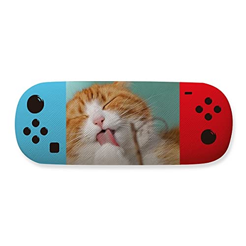 Étui de rangement pour lunettes chat jaune boîte protection