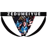 JOCKLAND Jock Straps for Men, Mens Fashion Jock Strap Athletic Supporter Comfortable Low Rise Thong Underwear Briefs (US, Alpha, X-Large, Regular, Regular, Flower bush)