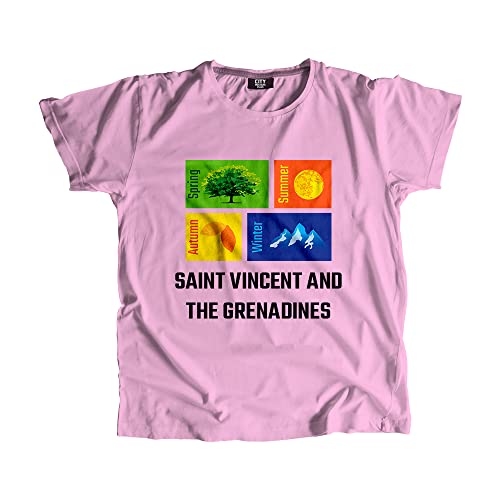 T-shirt Saint Vincent and The Grenadines haut de gamme rose pastel