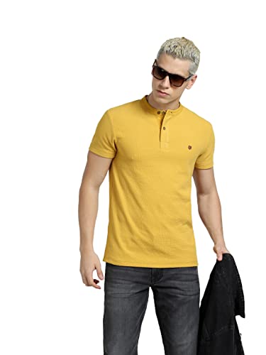 Image of Jack & Jones Men's Henley Neck Slim Fit Cotton T-Shirt