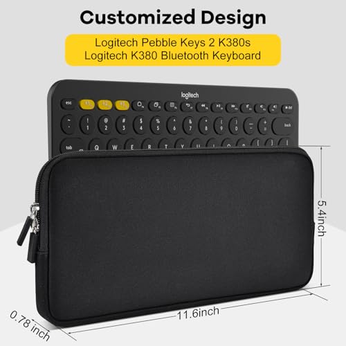 Funda protectora para teclado Logitech K380, negra miniatura 2