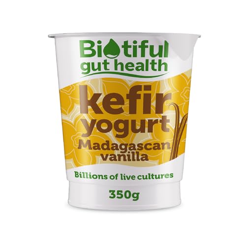 Biotiful Dairy Kefir Yogurt Madagascan Vanilla High Protein Immunity Support Source of Calcium and Vitamin B12 350g