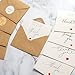 100 Bulk Thank You Cards with Kraft Envelopes and Stickers - 4 Minimalistic Designs Blank Thank You Notes with Envelopes and Heart for Business Wedding Bridal Gift Baby Shower Business Graduation