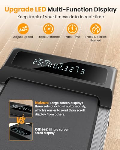 Under Desk Treadmill for Home Office: 2 in 1 Walking Pad Treadmill with Remote Control LED Display, Mini Portable Walking Treadmills Under Desk, 2.5 HP Powerful & Quiet Motor with 265 lbs Capacity