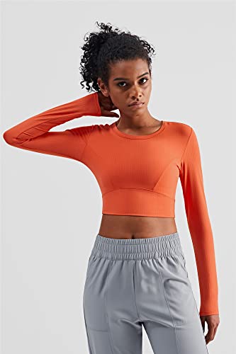 Altiland Long Sleeve Workout Crop Tops For Women thumb #1