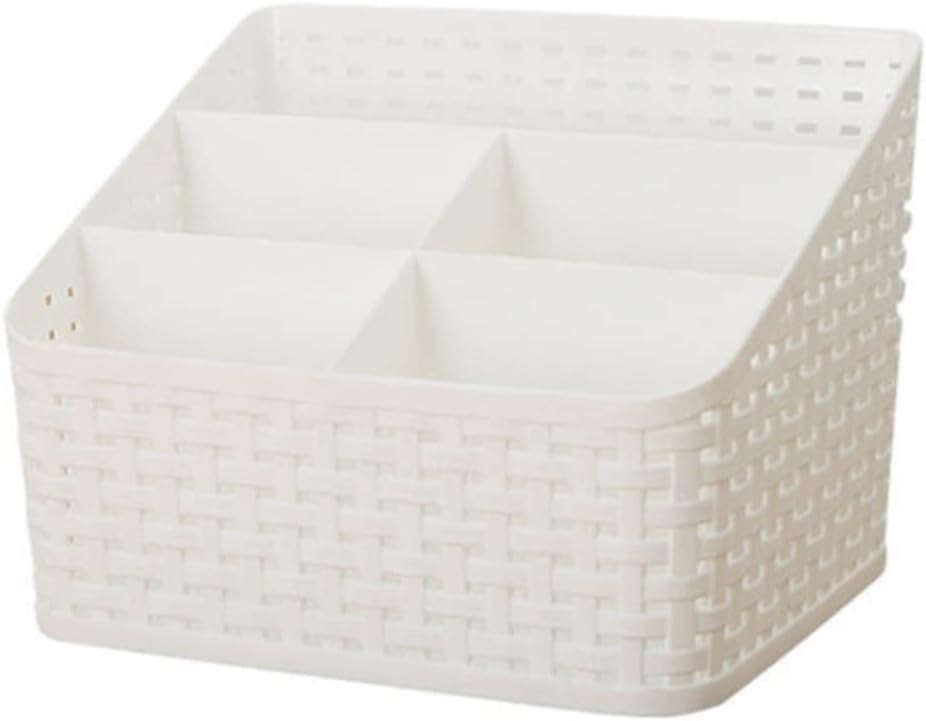 Makeup Organizer Box for Cosmetics Desk Office Storage Skiare Case Lipstick Case Sundries Jewelry Organizer Box (Color : Gray) (White)