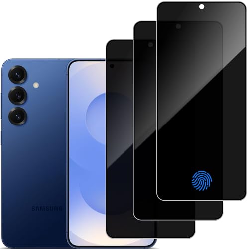 Film protecteur d'écran confidentialité pour Samsung Galaxy S25 5G en verre trempé 9H lot de 3