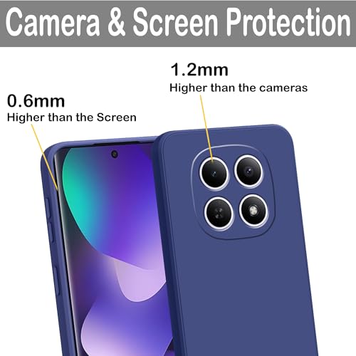 Image of amazon basics Back Cover for Redmi Note 15 5G | Ultra Slim Soft Rubberised Case | Matte Silicone Flexible Mobile Case | Camera Protection - Blue
