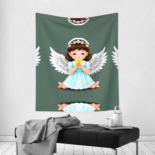 Tapisserie murale ange BROLEO 152x130 cm pour décoration d'intérieur