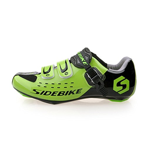 GUTANG-DC y zapatos de ciclo del camino que compite con los zapatos para Hombres 42 EU Verde - Negro Para El Camino