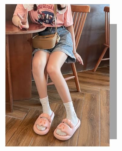 Cute Bunny Slippers for Women Antislip Slippers Slip-on Indoor Outdoor Bathroom Kawaii Gifts for Women Men4