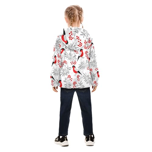 OTVEE Christmas Winter Birds Kids Hoodie Jacket Fall Spring Full Zip Warm Outwear Coat4