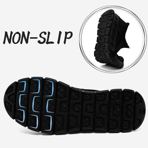 Trainers Mens Walking Running Shoes Slip On Sneakers Tennis Gym Training Casual Workout Breathable Lightweight Comfortable Athletic Fitness Hiking Non Slip Jogging Outdoor Shoes - Image 6