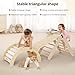 Pikler Triangle Set with Cushion, 8-in-1 Toddler Climbing Toys Indoor, Wooden Montessori Climbing Set with Arch Ramp,Ladder&Tent Cloth, Baby Indoor Climber Jungle Gyms for Toddlers Toy, Natural