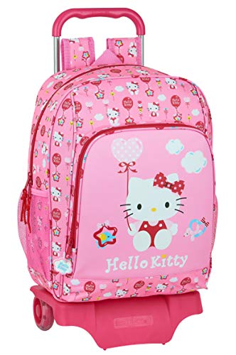 Safta Mochila Infantil con Carro 905 de Hello Kitty Balloon  330x420x140mm