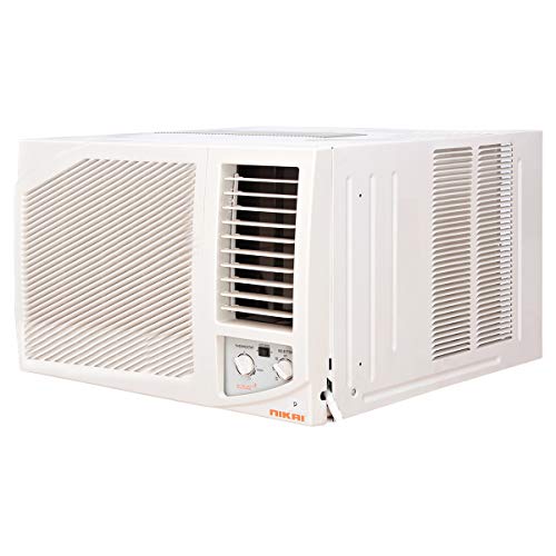 Nikai 2 Ton Window AC, T3 Rotary Compressor, R410 Refrigerant, 24000 BTU, Tropical Cooling, Low Noise, Energy Efficient, Eco Grill, Grooved Copper Tubes, Quiet Operation - NWAC24031N23/24 White