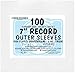 (100) 7" Record Outer Sleeves - Polyethylene - 7 7/16" x 7 1/4"