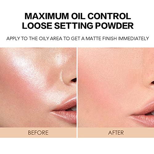 Loose Face Powder 0.42 Oz Free Oil-Control Loose Powder, Loose Setting Powder, Mineral Matte Finishing Powder, Lightweight, Imperfections Sheer, Radiant Finish. A Creamy-White Complexion Cool Tone Makeup Powder Face Powder, For Setting , Lightweight, Long Lasting, Pack Of 1 (Ivory White) #TOP4
